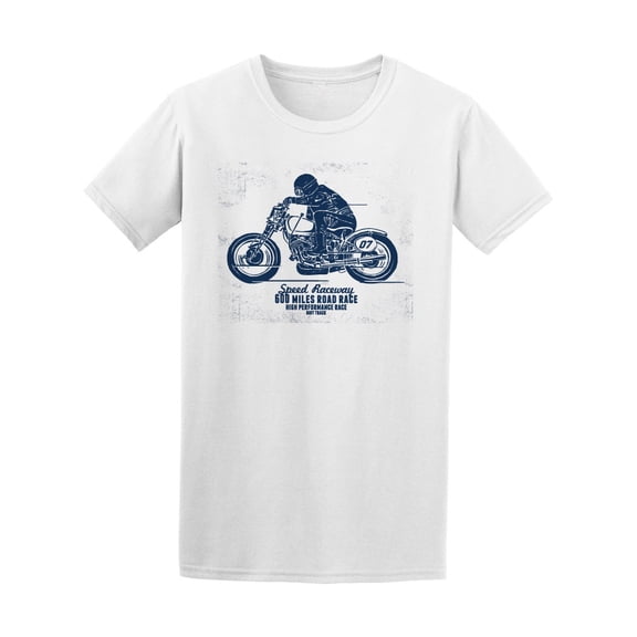 Vintage Speed Raceway Motorcycle T-Shirt Men -Image by Shutterstock, Male 3X-Large