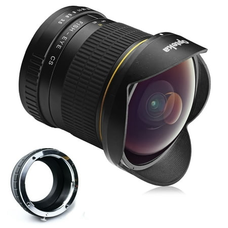Opteka 6.5mm f/3.5 HD Aspherical Fisheye Lens for Panasonic Lumix DMC G9, GH5, GX850, G85, GX8, G7, GM5, GH4, GX7, GH3,