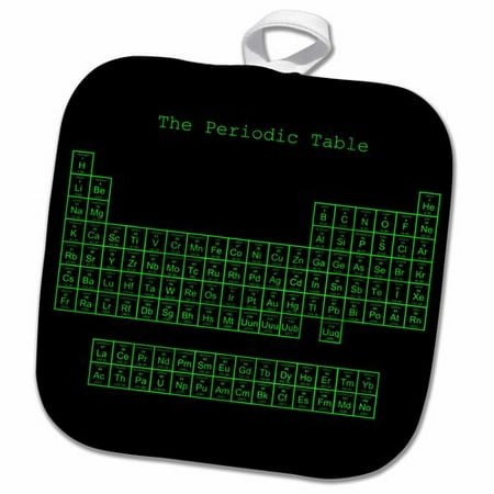 

3dRose Neon on Periodic Table Retro Computer Programmer Style Science Chemistry Physics Pot Holder