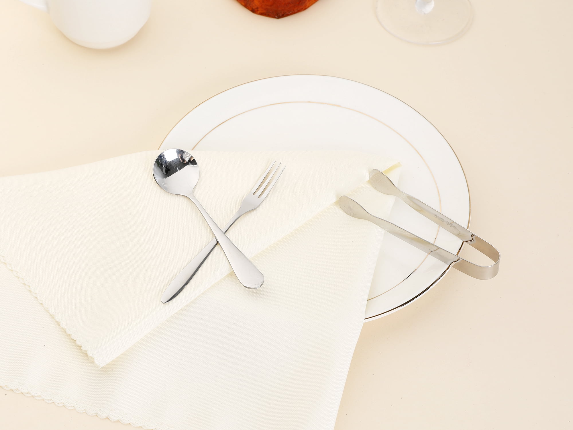 Unique Bargains 12 Pcs Stainless Steel Flatware Set Mirror Polished Cutlery Silver