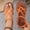 Orange, variant on Comfortable Sandals for Women Flat Topic Open Toe Sandals Gladiator Braided Slingback Plus Size Versatile Shoes Comy Going out Coffee 9
