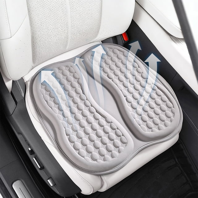 Cojín para asiento de coche para el verano: soporte de malla transpirable y ventilada para viajes largos, cojín de alivio de presión para el asiento del coche, diseño de flujo de aire con suspens