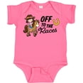 thumbnail image 3 of Inktastic Off to the Races with Cowgirl on Horse Girls Baby Bodysuit, 3 of 5