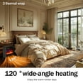 thumbnail image 6 of 1500W Electric Fireplace Heater with 3D Realistic Flame Effect, Overheat Safety Design, Adjustable Heating Modes, Suitable for Small Spaces, 6 of 9