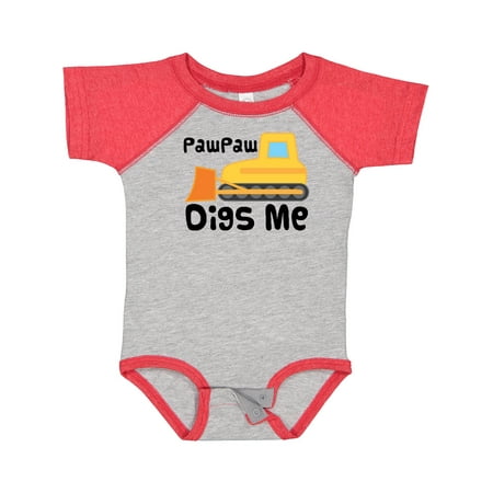 

Inktastic My PawPaw Digs Me Bulldozer Construction Truck Gift Baby Boy Bodysuit