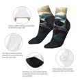 thumbnail image 5 of Sigee Flower Field Skull for Crew Soft Moisture-wicking Socks ,Cushion Moisture Wicking Boot Socks for Men and Women, 5 of 7