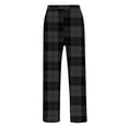 thumbnail image 4 of Delayuji Business Casual Pants for Men Fashion Men's Casual Plaid Loose Sports Plaid Pajama Pants Pants Men's Casual Pants Mens Casual Pants Black S, 4 of 5