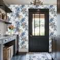 thumbnail image 3 of Peel and Stick Wallpaper Soft Blue Beige Floral White Wall Mural 17.7in x 9.8ft Self Adhesive Removable Wall Paper Renter Friendly Wallpaper for Bedroom Livingroom, 3 of 8