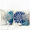 thumbnail image 2 of Blue Decorative Throw Pillow Covers 20x20 Inch Pillow Covers for Couch Living Room Bedroom Car Outdoor.Modern Sofa Throw Pillow Cover.Farmhouse Geometric Floral Linen Square Pillow Case.Set of 2, 2 of 6
