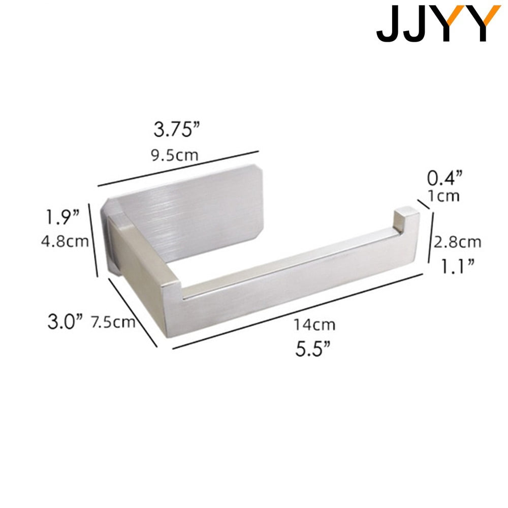 JJYY 1PC/2Pcs High Quality 304 Stainless Steel Nail-Free Rolling Paper Holder - Durable Bathroom Toilet Paper Dispenser with Easy Installation