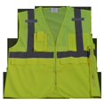 thumbnail image 1 of Petra Roc LVM2-SUV-2X-3X Safety Vest Ansi Class 2 Multi-Pocket Surveyors, Lime Mesh - 2X & 3X, 1 of 1