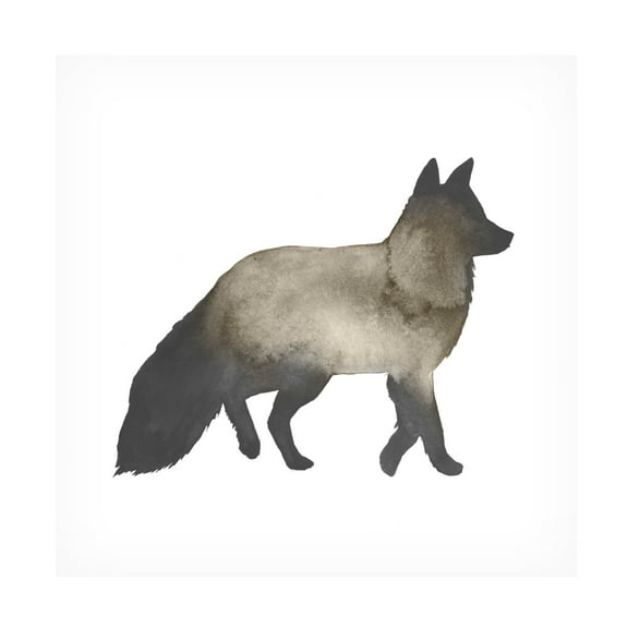 Canvas Wall Art - Grace Popp 'Sepia Animal Silhouette II' Wall Art for Living Room, Bedroom, or Office Décor by Trademark Fine Art - 14 x 14 Inches
