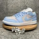 thumbnail image 5 of Ni - ke Air Jordan 1 Low Women Size 11.5 = Men 10 Football Grey Aluminum Blue DC0774-050, 5 of 5