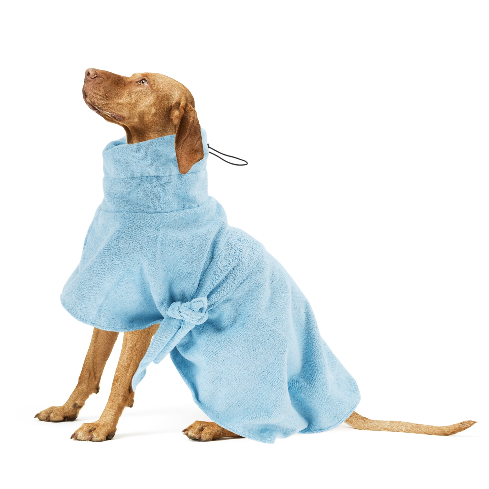 Unique Bargains Dog Bathrobe Soft Dog Towel Absorbent Dog Coat Bath Robe XS Blue