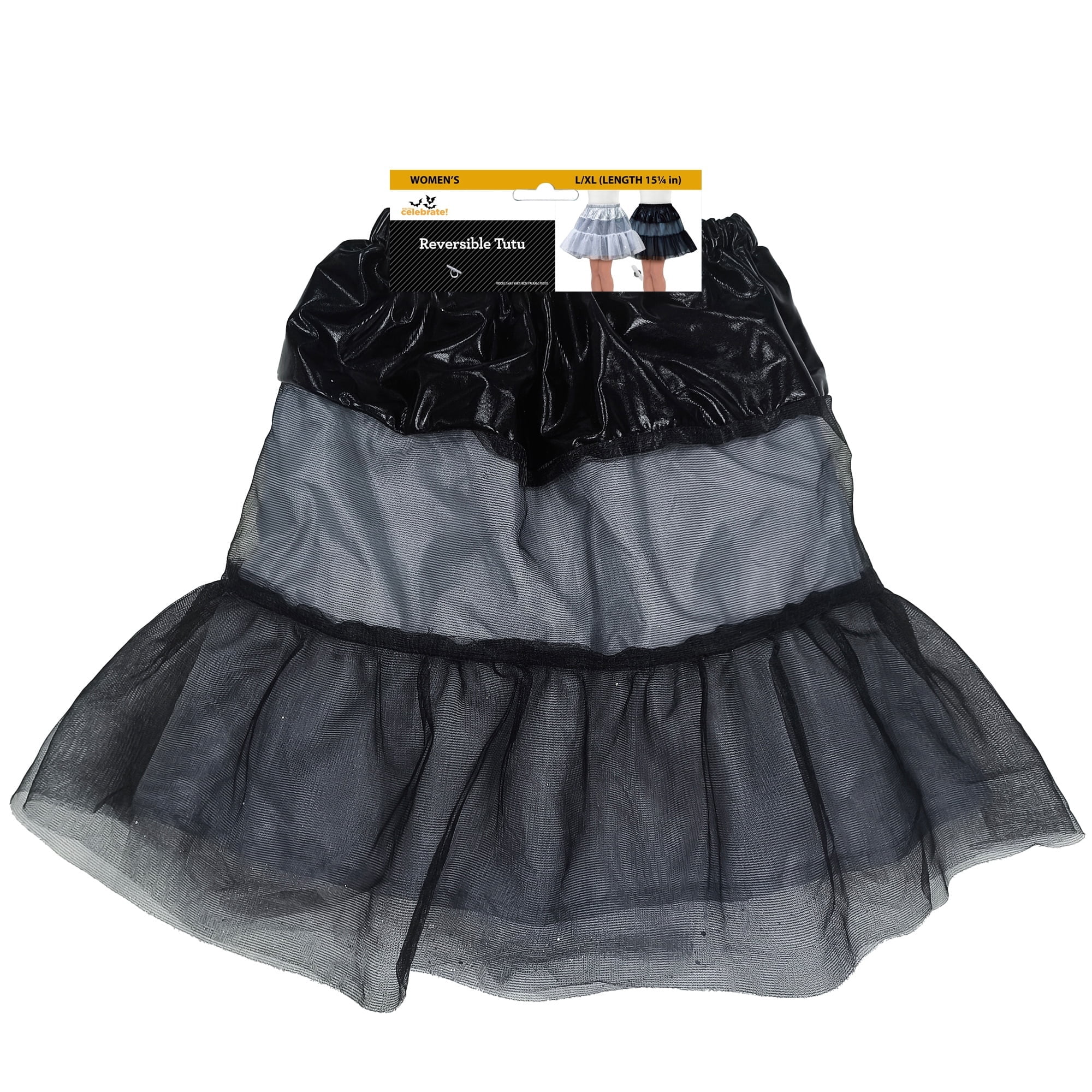 Reversible Tutu Costume Accessory for Adults, Black and White, L/XL, Halloween by Way To Celebrate