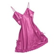 thumbnail image 4 of Camisón de satén para mujer, negligé, babydoll, lencería sexy, ropa de dormir L, 4 of 8