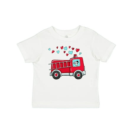 

Inktastic Valentine Fire Truck with Cute Dalmatian and Hearts Gift Baby Boy or Baby Girl T-Shirt