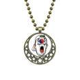 thumbnail image 1 of Corea bandera maquillaje facial máscara gritando Cap Colgante Estrella Collar Luna Cadena Joyas Unbranded M, 1 of 3