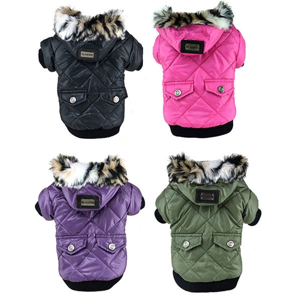 Warm Padded Pet Puppy Dog Snow Jacket Cute Hoodie Clothes for Small Dogs Cat Puppies Beirui Waterproof Small Dog Coats for Winter