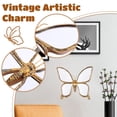 thumbnail image 4 of Butterfly Mirror Wall Decor, Butterfly Design Wall Mounted Sculptures, Retro Decorative Bug Insects Animals Beetle Mirrors, Creative Butterfly Home Decor for Living Room Bedroom(Butterfly), 4 of 11