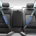 thumbnail image 2 of Renewold Car Seat Belt Pads for Men Women Non-Slip Car Seat Belt Shoulder Strap Cover Universal Fit Sedans SUV Truck, 2 Pack, Leopard Print Blue, 2 of 6