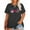 W-Dark Gray, variant on XCHQRTI 4th of July Daisy Women Plus Size Tshirts Graphic USA Casual Tees