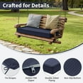 thumbnail image 4 of Kimunuk 36" x 18" x 3.5" Outdoor Bench Cushion Patio Furniture Replacement Cushion with Ties for Porch Swing Loveseat, Navy Blue, 4 of 7