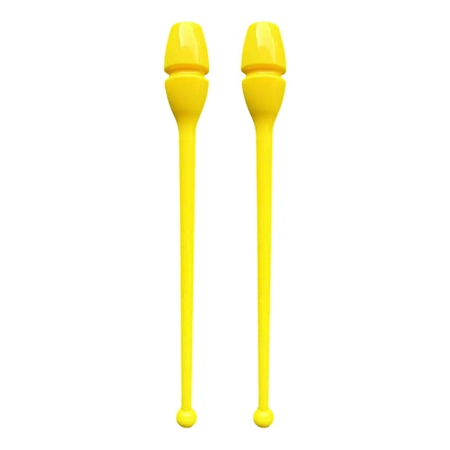 harper 2 Pieces Rhytmic Gymnastics Clubs Professional Portable Exercise Pole Insertable yellow