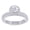 White Gold-Plated, variant on AFFY Halo Bridal Set Ring for Women, 1.00 Carat (ctw) Round Cut Lab Grown Diamond Wedding Ring Set in 14K White Gold Plated 925 Sterling Silver Jewelry Gift for Her Size 9.5