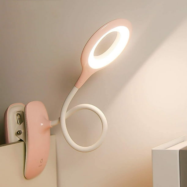 Clip Light Lampes de lecture avec capteur tactile, - Lampe à pince,  Protection des yeux Lampe de bureau pour enfants Veilleuse flexible à 360 °  à col de cygne 