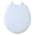 thumbnail image 2 of Standard Vinyl Soft Adjustable Hinges Toilet Seat with Close Lid, White, 2 of 3