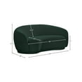 thumbnail image 3 of Meridian Furniture Hyde Green Boucle Fabric Loveseat, 3 of 14