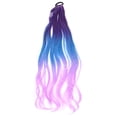thumbnail image 1 of Extensión de cola de caballo de color, larga, lacia, de 27 pulgadas, trenza sintética, postizo, extensión de cola de caballo trenzada larga para niñas y mujeres, 1 of 7