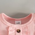 thumbnail image 4 of Paguaki Baby Girl Clothes Toddler Baby Girl Clothes 3 6 9 12 18 24 Months Summer Outfits Solid Short Sleeve Sweatshirt Tops +Romper Shorts Set, 4 of 9