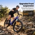 thumbnail image 3 of Actbest Cozy Electric Bike for Adults, 750W Motor 48V 15.6AH Removable Battery,7 Speed,Front Suspension, Wide Saddle, 24"x3.0" Fat Tire E-Mountain Bicycle, APP Control, 3 of 6
