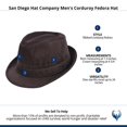 thumbnail image 4 of San Diego Hat Company  Corduroy Fedora Hat (Men), 4 of 4