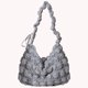 thumbnail image 1 of Bolso de mano con burbujas para mujer, bolso bandolera suave y versátil, bolso para citas diarias (gris), 1 of 6