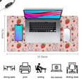 thumbnail image 5 of Long Mouse Pads for Desk,Pink Cow Strawberry Pattern Desk Mats on Top Of Desks, Desk Mouse Pad Extra Large with 3mm Non-Slip Base and Stitched Edge for Gaming,Office,Work,Home 31.5"x15.7", 5 of 6