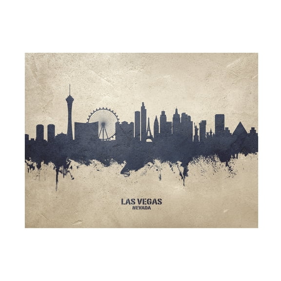 Michael Tompsett 'Las Vegas Nevada Skyline Concrete' Canvas Art