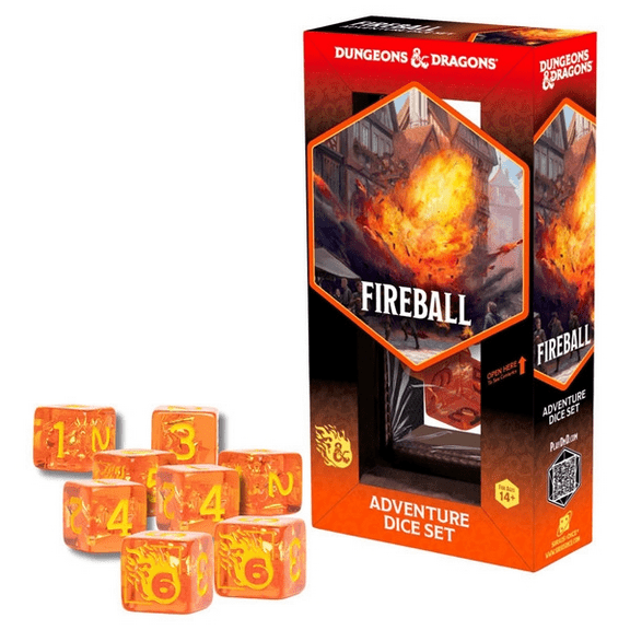 Sirius Dice: Dungeons & Dragons - Adventure Dice Set - Fireball