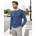 thumbnail image 4 of COOFANDY Men's Crew Neck Knitted Pullover Slim Fit Lightweight Sweatshirt all-Season Casual Dressy Wear, 4 of 6