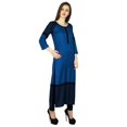 thumbnail image 6 of Phagun Indian Designer Blue Kurti Top Kurta Women Rayon Casual Top Tunic Dress, 6 of 7