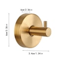 thumbnail image 2 of 2Pcs Strong Suction Cup Hooks Wall Mounted Stainless Steel Waterproof Reusable Hanger No Drilling Removable for Bathroom Kitchen Towel Home Organizer, 2 of 2