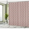 thumbnail image 4 of Ambesonne Damask Shower Curtain, Abstract Mosaic Design Print, 69"Wx70"L, Pale Maroon, 4 of 4