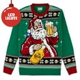 thumbnail image 2 of The Ugly Sweater Co. Light Up Ugly Christmas Sweater with LEDs - Snug Fit, Motion Activated Light Up Ugly Sweater Designs. (New Emerald, XX-Large), 2 of 3