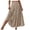 Khaki, variant on Womens Floral Maxi Skirt with Pockets Cute Tiered Smocked High Waisted Skirts Summer Casual Boho A Line Long Skirts (Purple, S)