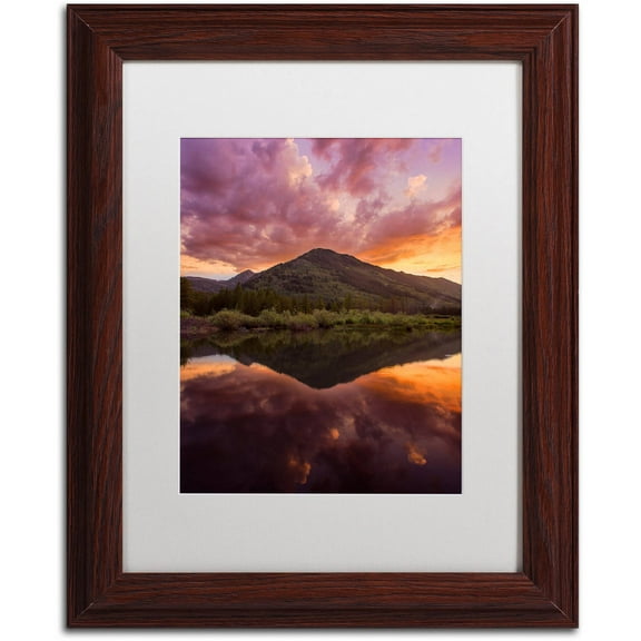 Trademark Fine Art "Glamor in the Sky" Canvas Art by Michael Blanchette Photography White Matte, Wood Frame