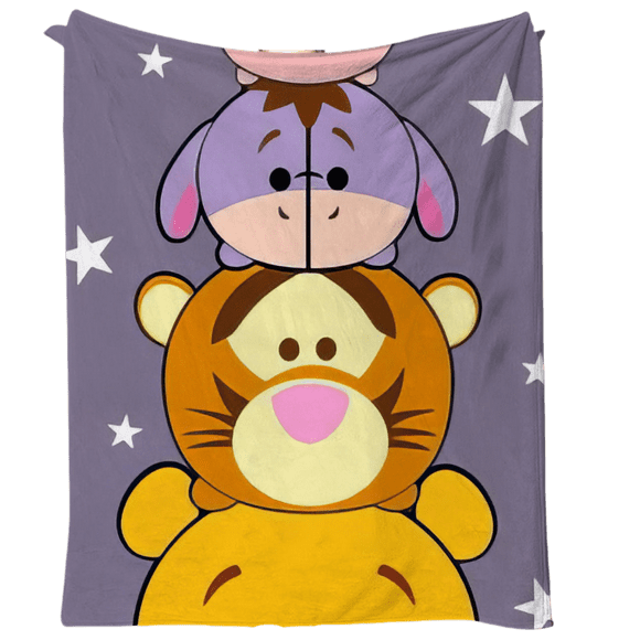 Manta SANMU Soft Creative Printing Pooh Bear Eeyore