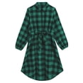 thumbnail image 3 of FYMNSI Christmas Matching Family Outfits Mommy and Me Green Plaid Dresses Father Son Button Down Shirts Xmas Photoshoot Set (Women L), 3 of 6
