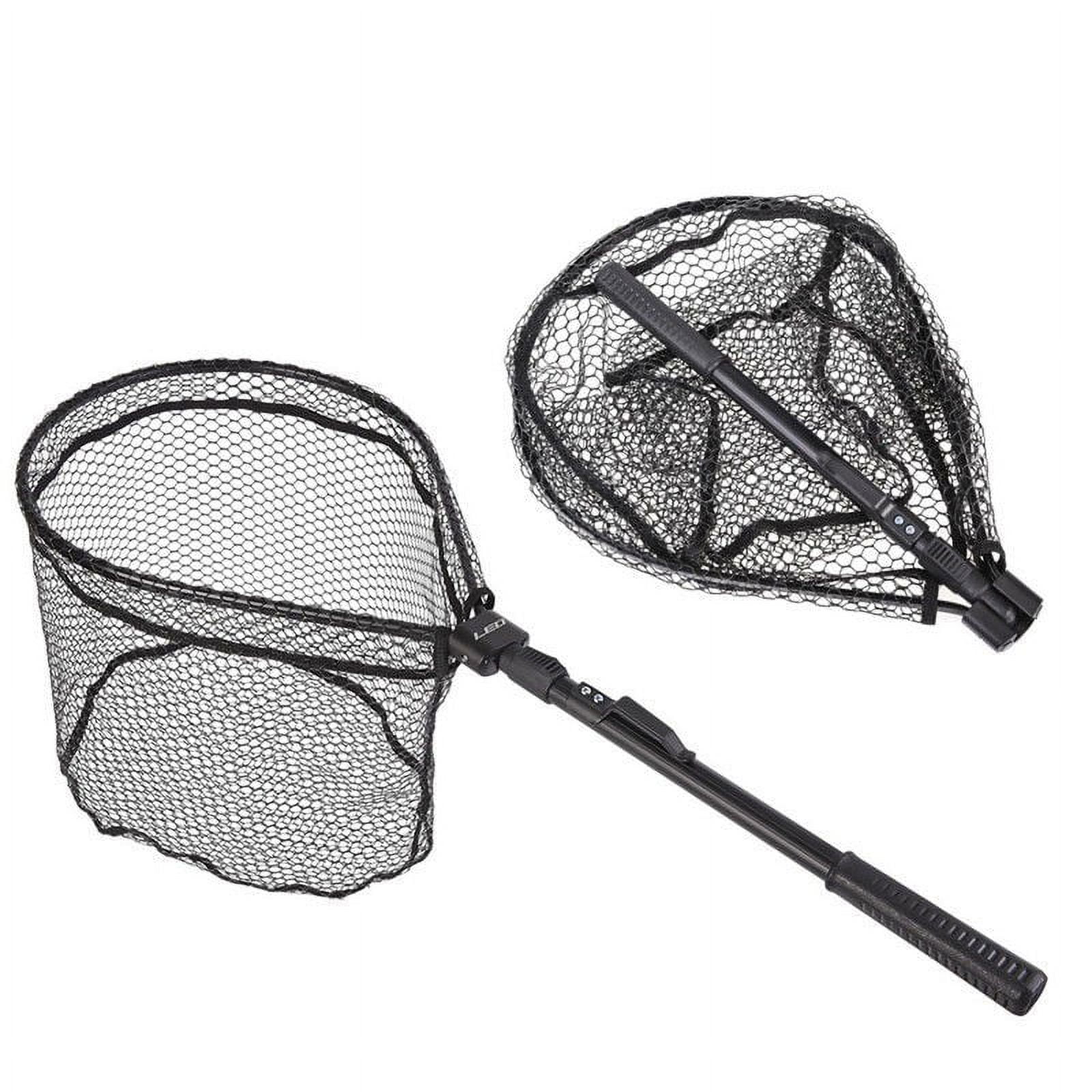 brails fishing pole Quick Folding Fishing Brail Landing Net Mesh Trout Rubber Catch Tackle &  Release